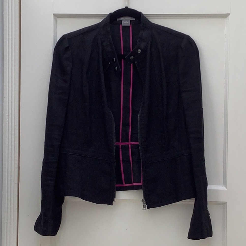 Ann Taylor Black Linen Size 6 jacket